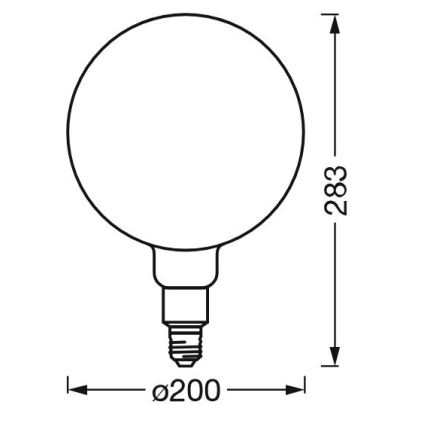 Lampadina LED dimmerabile SMART+ GLOBE G200 E27/6W/230V 2500K Wi-Fi - Ledvance