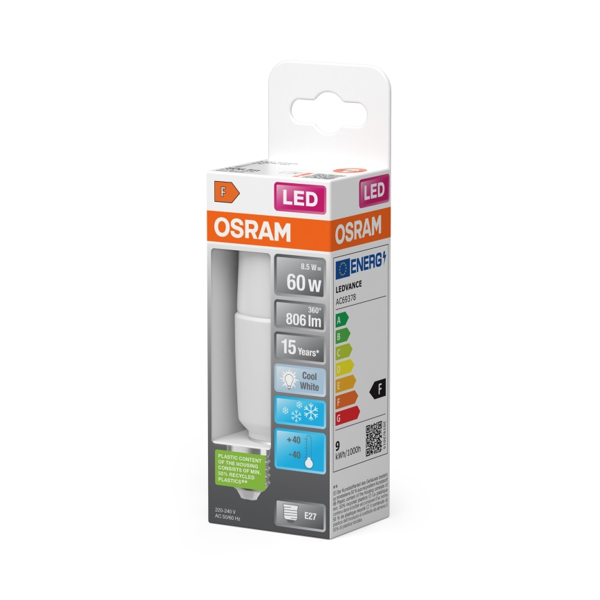 Lampadina LED dimmerabile STICK E27/8,5W/230V 4000K - Osram