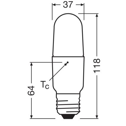 Lampadina LED dimmerabile STICK E27/8,5W/230V 4000K - Osram