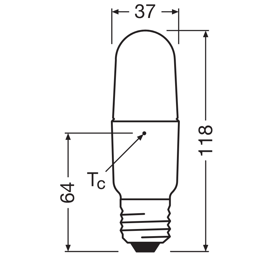 Lampadina LED dimmerabile STICK E27/8,5W/230V 4000K - Osram