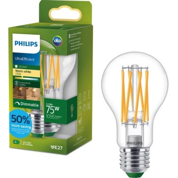 Lampadina LED dimmerabile ULTRAEFFICIENT VINTAGE Philips A60 E27/5,2W/230V 2700K