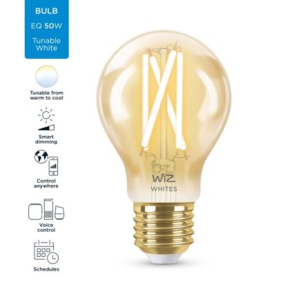 Lampadina LED dimmerabile VINTAGE FILAMENT A60 E27/6,7W/230V 2000-5000K CRI 90 Wi-Fi - WiZ