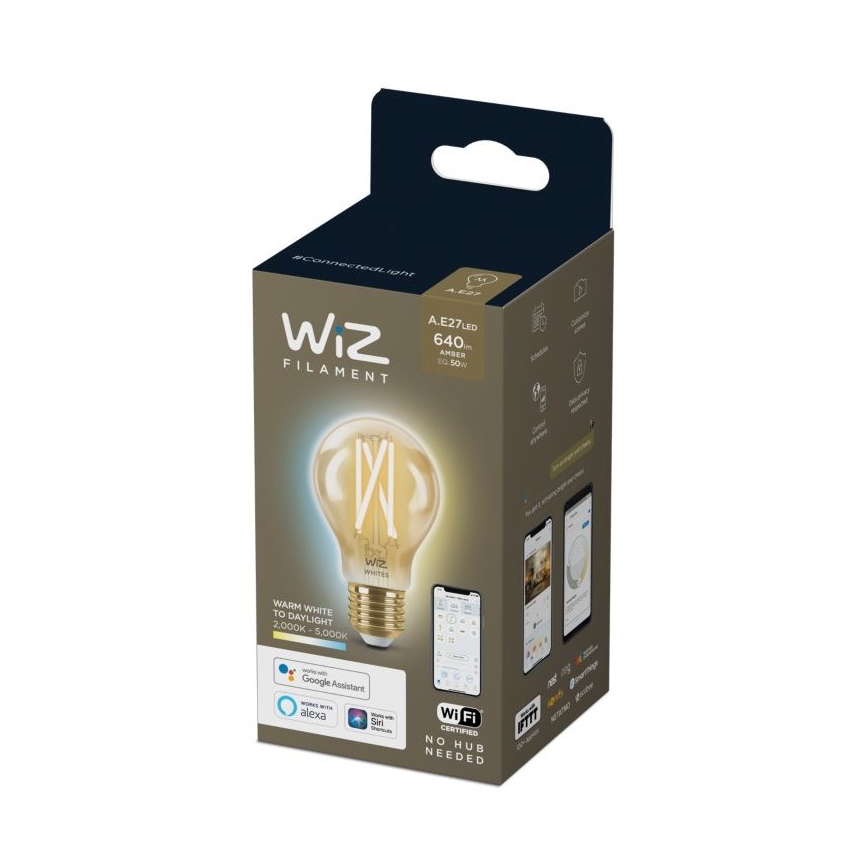Lampadina LED dimmerabile VINTAGE FILAMENT A60 E27/6,7W/230V 2000-5000K CRI 90 Wi-Fi - WiZ