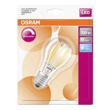 Lampadina LED dimmerabile VINTAGE E27/12W/230V 4000K - Osram