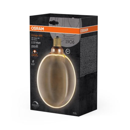 Lampadina LED dimmerabile VINTAGE E27/4W/230V 1800K dorata - Osram