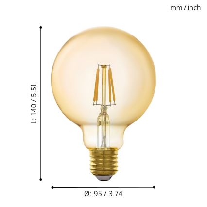 Lampadina LED dimmerabile E27/5,5W/230V 2200K - Eglo