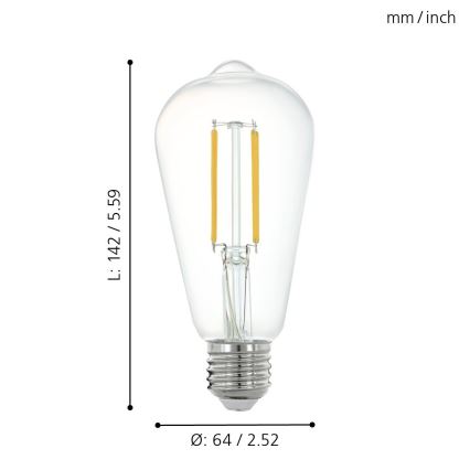 Lampadina LED dimmerabile E27/6W/230V 2700K - Eglo