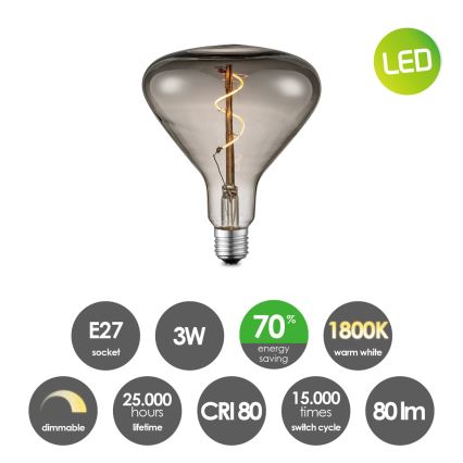 Lampadina LED dimmerabile VINTAGE EDISON E27/3W/230V 1800K