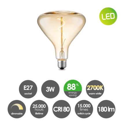 Lampadina LED dimmerabile VINTAGE EDISON E27/3W/230V 2700K