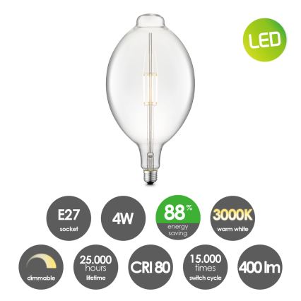 Lampadina LED dimmerabile VINTAGE EDISON E27/4W/230V 3000K