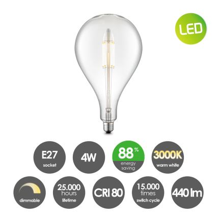 Lampadina LED dimmerabile VINTAGE EDISON E27/4W/230V 3000K