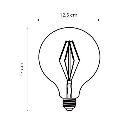 Lampadina LED dimmerabile VINTAGE EDISON G125 E27/4W/230V 2700K