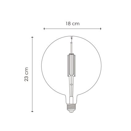 Lampadina LED dimmerabile VINTAGE EDISON G180 E27/4W/230V 2700K