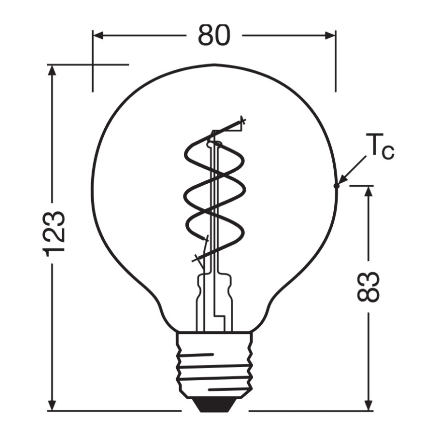 Lampadina LED dimmerabile VINTAGE FILAMENT E27/4,9W/230V 2200K CRI 90 - Osram