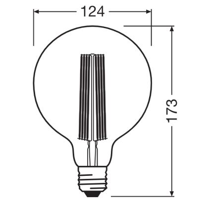 Lampadina LED dimmerabile VINTAGE FILAMENT E27/5,8W/230V 2200K - Osram
