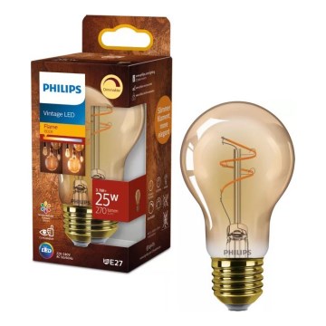 Lampadina LED dimmerabile VINTAGE Philips A60 E27/3,1W/230V 1800K