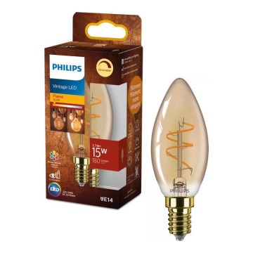 Lampadina LED dimmerabile VINTAGE Philips B35 E14/2,7W/230V 1800K CRI 90