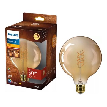 Lampadina LED dimmerabile VINTAGE Philips G125 E27/7,3W/230V 2200K