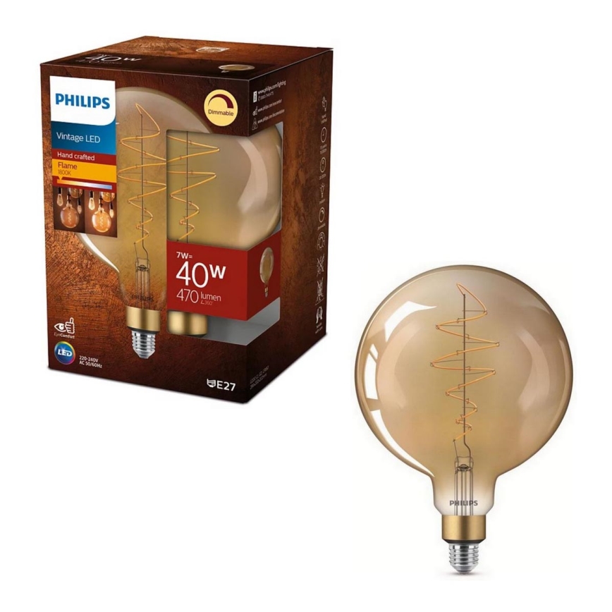 Lampadina LED dimmerabile VINTAGE Philips G200 E27/7W/230V 2000K