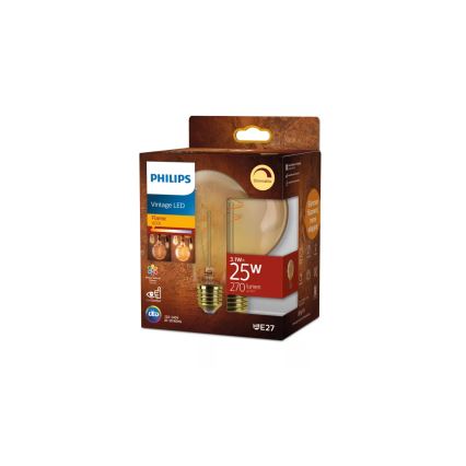 Lampadina LED dimmerabile VINTAGE Philips G95 E27/3,1W/230V 1800K