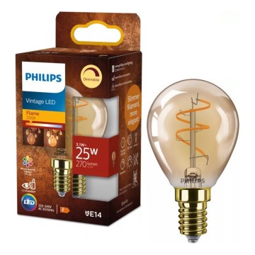 Lampadina LED dimmerabile VINTAGE Philips P45 E14/3,1W/230V 2200K