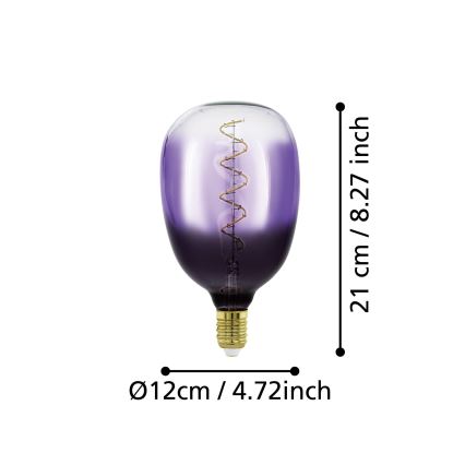 Lampadina LED dimmerabile VINTAGE T120 E27/4W/230V 1800K viola - Eglo 110226