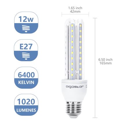 Lampadina LED E27/12W/230V 6500K - Aigostar