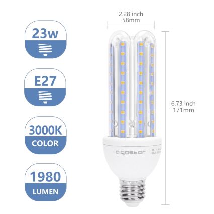 Lampadina LED E27/23W/230V 3000K - Aigostar