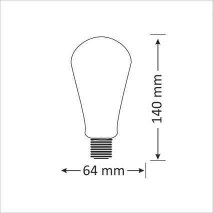 Lampadina LED E27/4W/230V 2000K