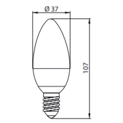 Lampadina LED ECOLINE C37 E14/7W/230V 4000K -  Brilagi