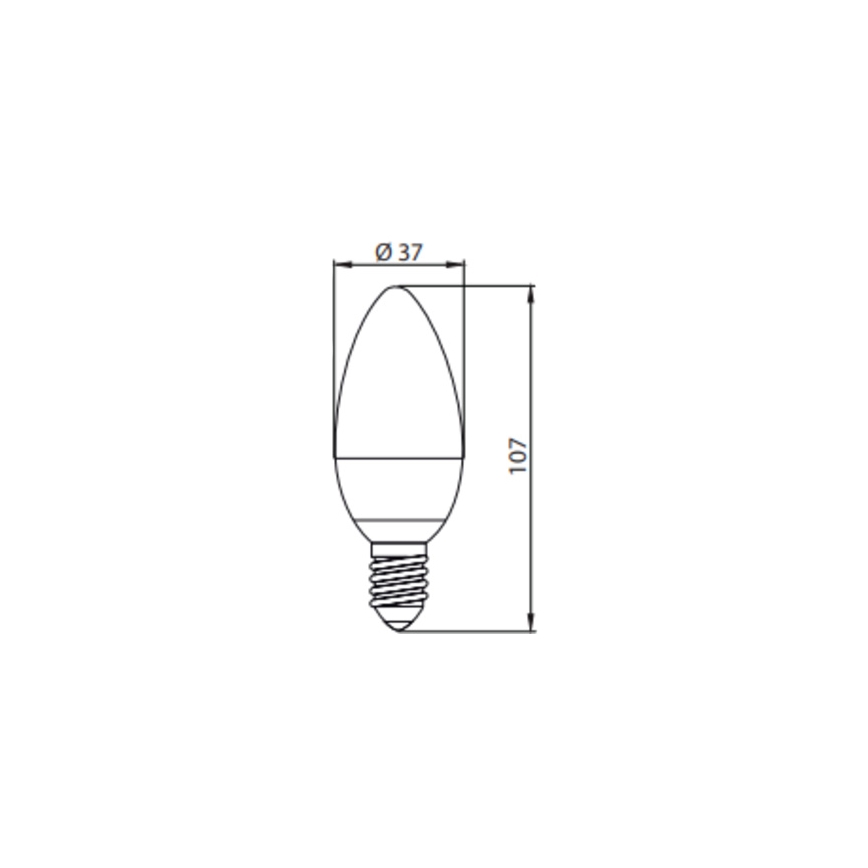 Lampadina LED ECOLINE C37 E14/7W/230V 4000K -  Brilagi