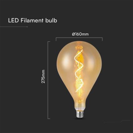 Lampadina LED FILAMENT A160 E27/4W/230V 2700K