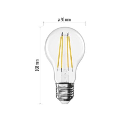 Lampadina LED FILAMENT A60 E27/5W/230V 2700K Classe energetica A