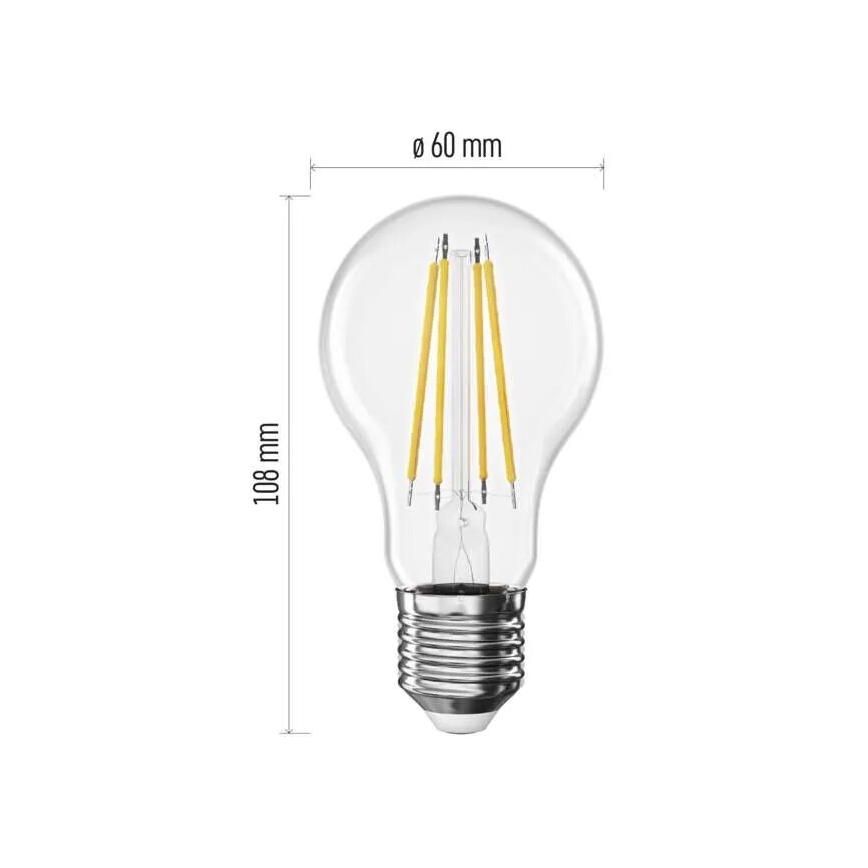 Lampadina LED FILAMENT A60 E27/5W/230V 2700K Classe energetica A