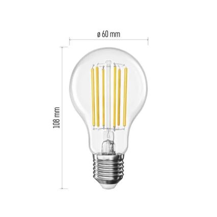 Lampadina LED FILAMENT A60 E27/7,2W/230V 4000K Classe energetica A