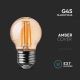 Lampadina LED FILAMENT AMBER G45 E27/4W/230V 2200K