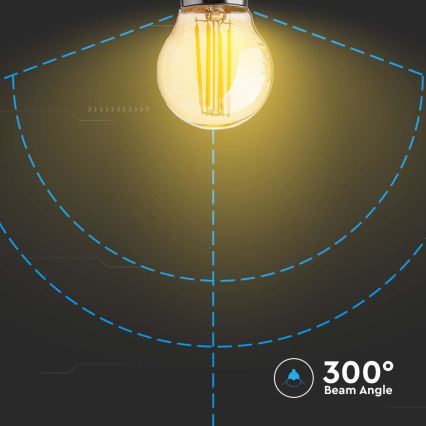 Lampadina LED FILAMENT AMBER G45 E27/4W/230V 2200K