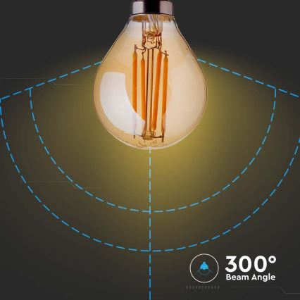 Lampadina LED FILAMENT AMBER P45 E14/4W/230V 2200K