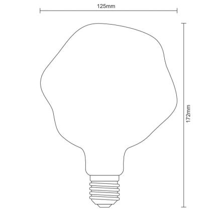 Lampadina LED FILAMENT BUMPED SMOKE G125 E27/4W/230V 2000K fumè