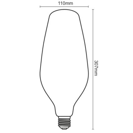 Lampadina LED FILAMENT BUMPED VINTAGE BT110 E27/4W/230V 2000K