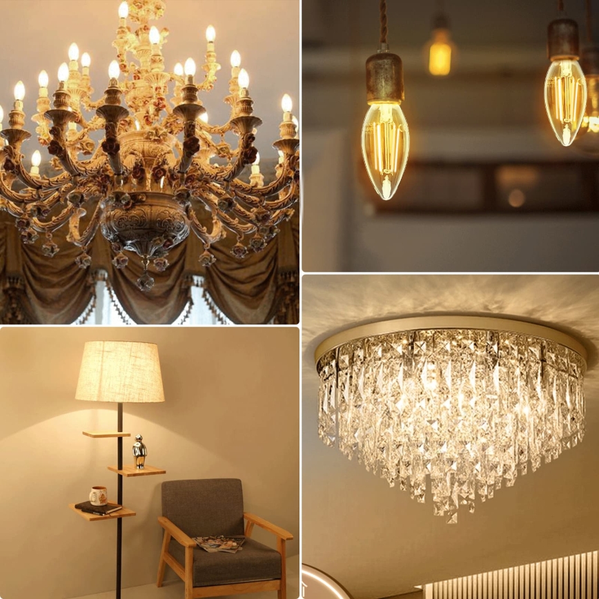 Lampadina LED FILAMENT C35 E14/8W/230V 2700K - Aigostar