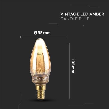 Lampadina LED FILAMENT E14/2W/230V 1800K Art Edition