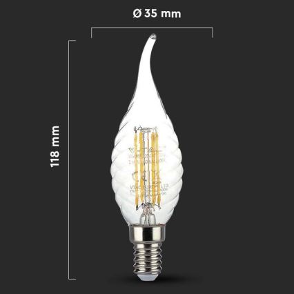 Lampadina LED FILAMENT E14/4W/230V 3000K