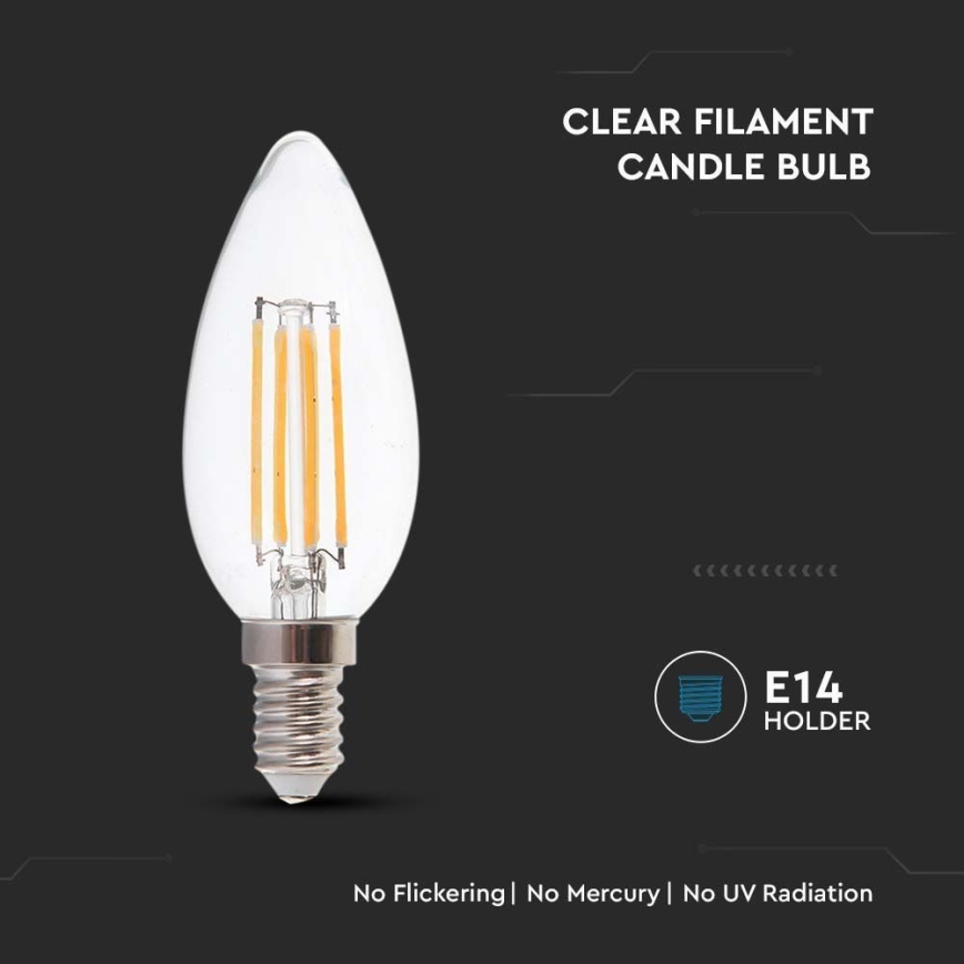 Lampadina LED FILAMENT E14/4W/230V 6500K
