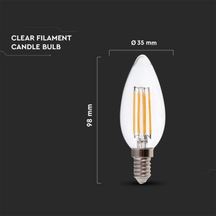 Lampadina LED FILAMENT E14/5,5W/230V 4000K