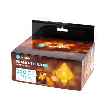 Lampadina LED FILAMENT E27/4W/230V 1800K cuore - Aigostar