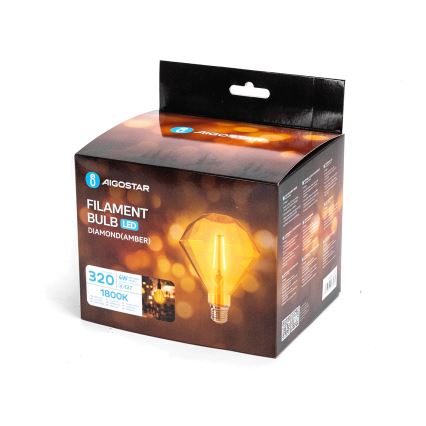 Lampadina LED FILAMENT E27/4W/230V 1800K diamant - Aigostar