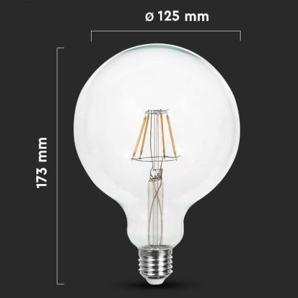 Lampadina LED FILAMENT G125 E27/10W/230V 3000K