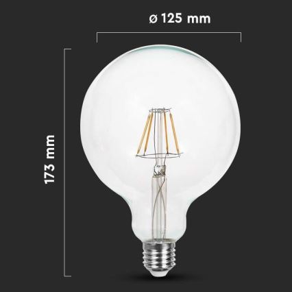 Lampadina LED FILAMENT G125 E27/10W/230V 4000K