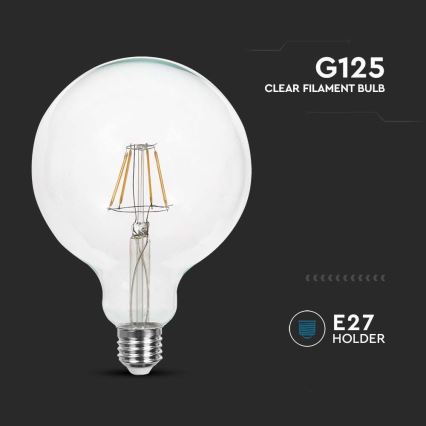 Lampadina LED FILAMENT G125 E27/10W/230V 6400K